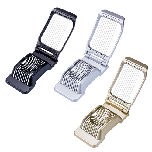 Aluminum alloy egg splitter, egg cutter, multifunctional kitchen gadget, kiwi egg slicing tool