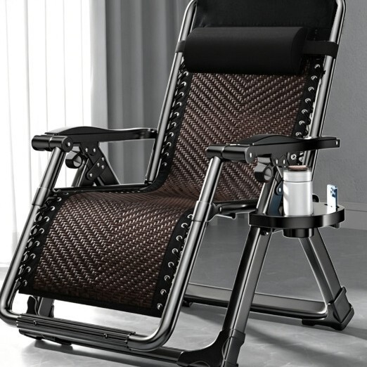 Folding Bed Chair, Nap Chair, Office Leisure Chair with Backrest, Companion Bed, Home Beach Lounge Chair