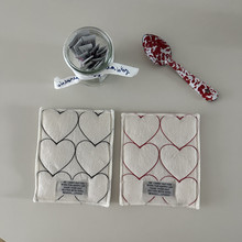 新款爱心密边夹棉桌面保护隔热餐垫ins拍照背景布茶杯垫布艺杯垫