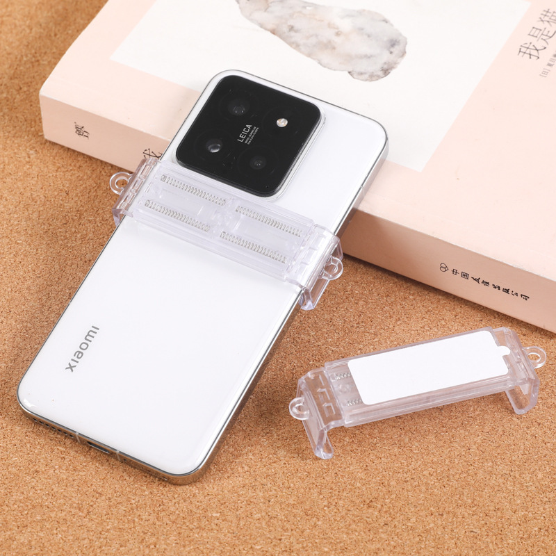 Clip trasero de acrílico transparente para teléfono móvil Material de bricolaje Funda para teléfono móvil Colgante de joyería Clip de accesorios de acrílico telescópico