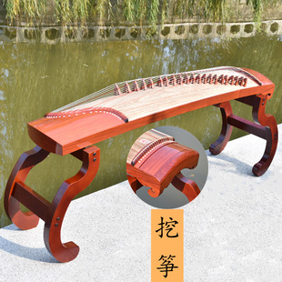 Factory wholesale zither paulownia wood digging zither bright plain professional performance test grade 10 collection plucked instruments
