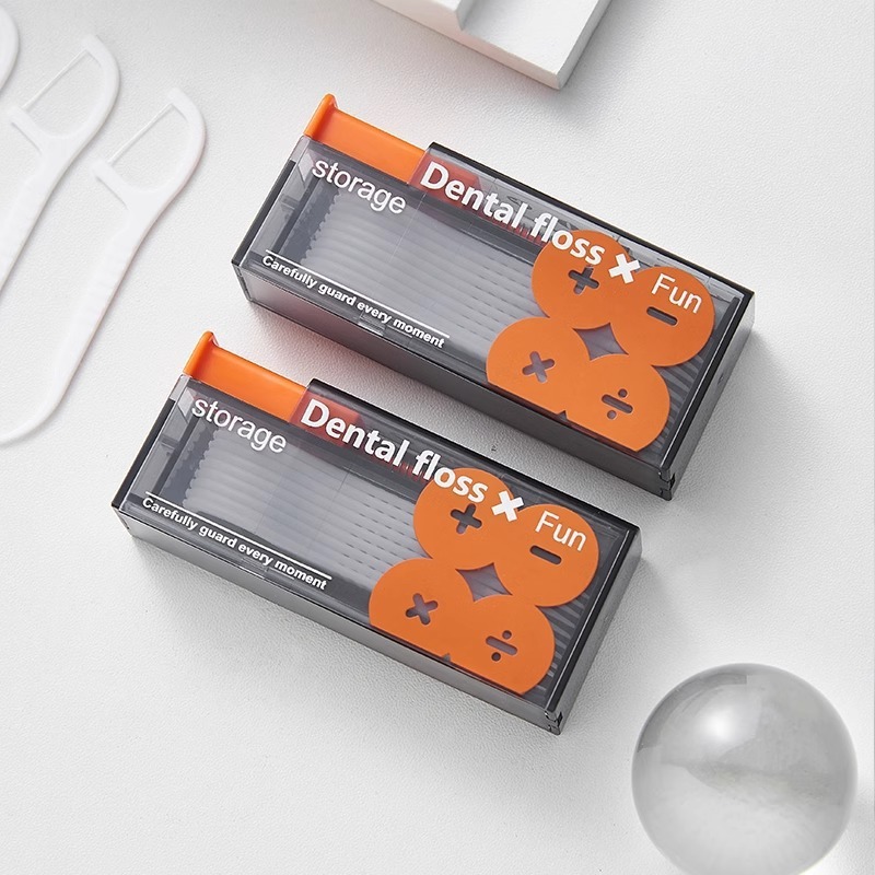 ポータブルミニデンタルフロスとデンタルフロススティック収納ボックス、ポータブルつまようじホルダー、自動ポップアップデンタルフロスボックス、家庭用クリーン|undefined