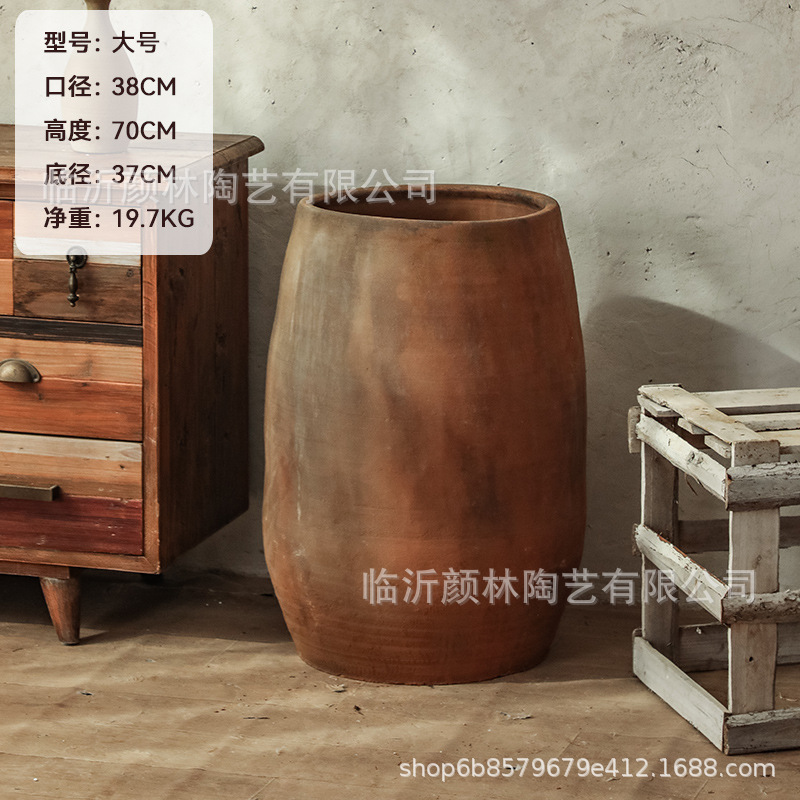 Retro color de cerámica maceta de viento tranquilo maceta de cerámica
