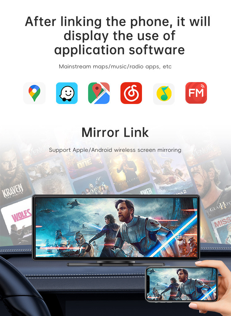 Wifi Car-Mounted Carplay Connected Central Control Screen 11.26inch Hd 4K Large Screen Car Navigation Google Maps