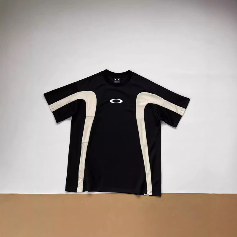 Ceiling O@Kley Oakley Second-Hand Model 00Ss Geometric Line Splicing Functional Outdoor Quick-Drying Short-Sleeved T-Shirt