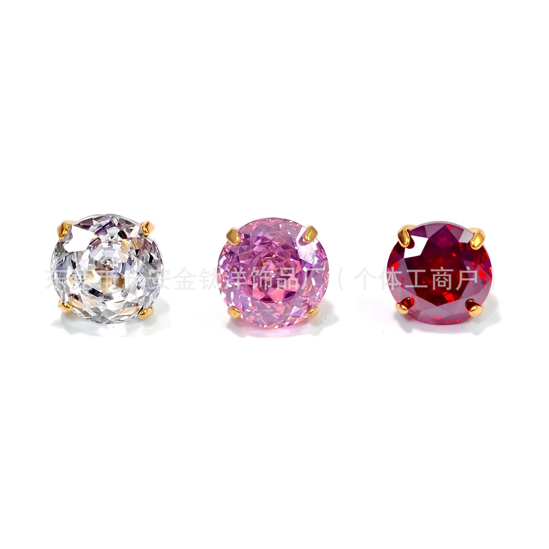 F136 Titanium 18K Gold Plated Rose Cut Lip Labret Stud Earring Cartilage Ear Bone Piercing Jewelry detail image 4