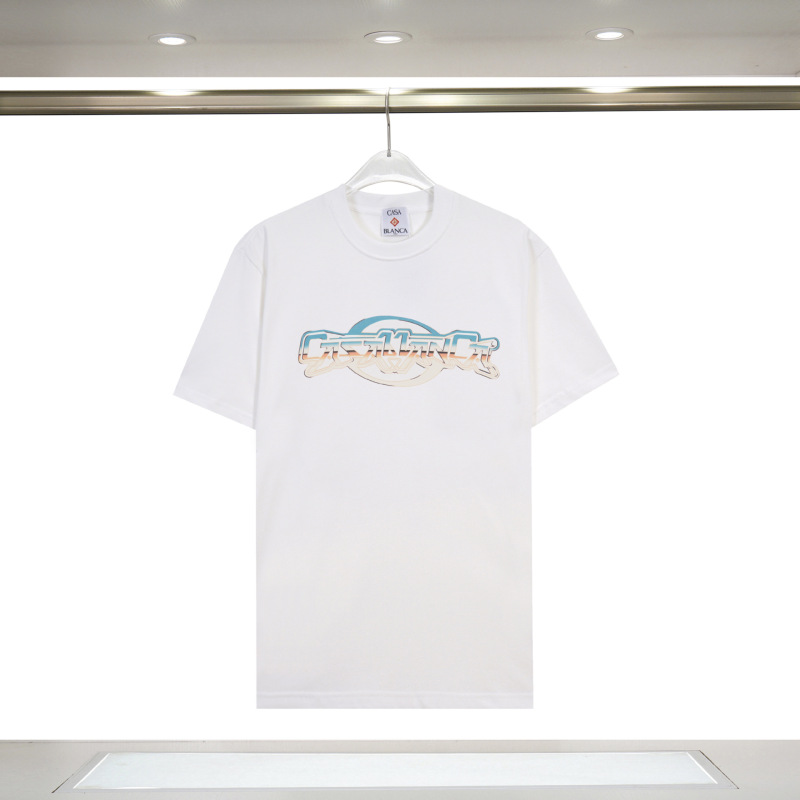 メンズ半袖 260g カサブランカ半袖 2025 春夏新作 カラープリント CASA ピュアコットン半袖|undefined