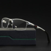 新款半框光学可配近视眼镜架3121铝镁开车眼镜框男士运动款平光镜