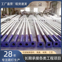 led路灯杆6米7米8米海螺臂人字臂户外防水一体杆太阳能路灯杆厂家