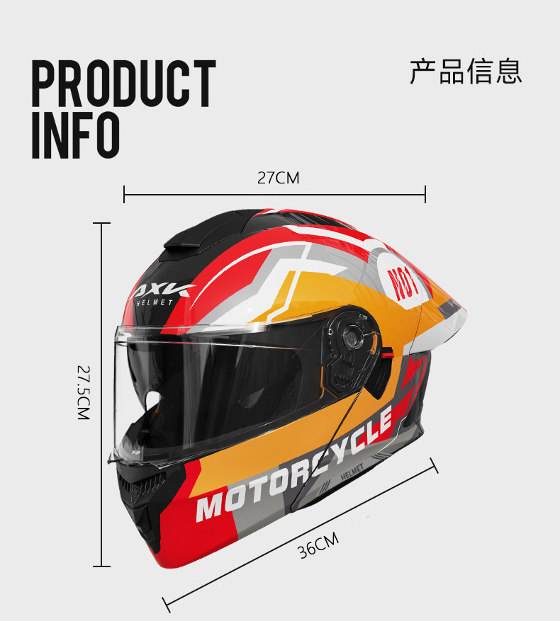 3C/DOT Motorcycle Helmet for Men and Women, All-Season Riding Open-Face Helmet, Winter Warm Riding Safety Helmet