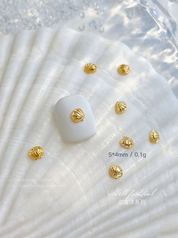 シェルフィッシュテールネイルアート合金ジュエリー夏の新しいオーシャンスタイルシリーズネイルダイヤモンドかわいいイルカ装飾卸売|undefined