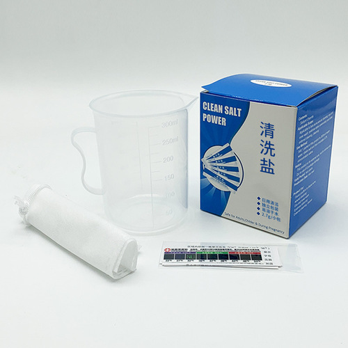 An enema with 0.9% saline solution for both males and females to cleanse the rectum and treat constipation.
