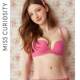 Curious honey smooth back seamless small chest gathered big bra summer thin no steel ring bra women's underwear
