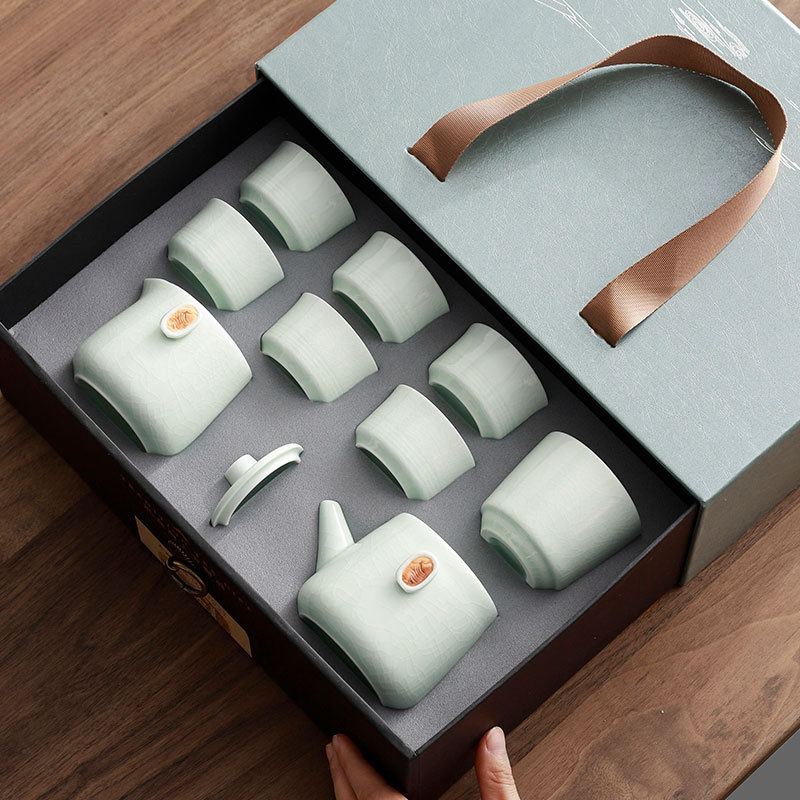 Ceramic Kung Fu Tea Set Household Teapot Simple Teapot Tea Cup Portable Outdoor Travel Tea Set Gift Box Ceramic Kung Fu Tea Set Household Teapot Simple Teapot Tea Cup Portable Outdoor Travel Tea Set Gift Box