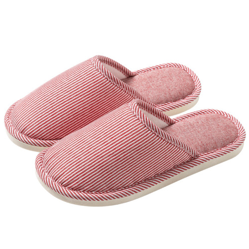 Women's Four Seasons Indoor Outdoor Home Slippers  New Anti-Slip Spring and Autumn Cotton Linen Slippers for Couples and Home Use