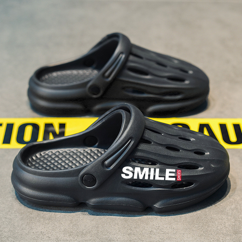 Zapatos con agujeros para hombres 2025 nuevo verano transpirable casual dos capas suela gruesa resistente al desgaste ligero pisando la mierda para estudiantes