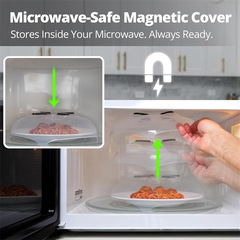 Cross-border HOVER COVER Microwave Splash Cover Hover Lid Overflow Lid Magnetic Refrigerator Cover Plastic Heating Cover