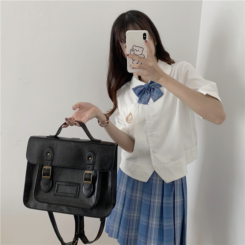 新款日系邮差包包女学院风制服包jk书包大容量双肩背包斜挎通勤包-阿里巴巴