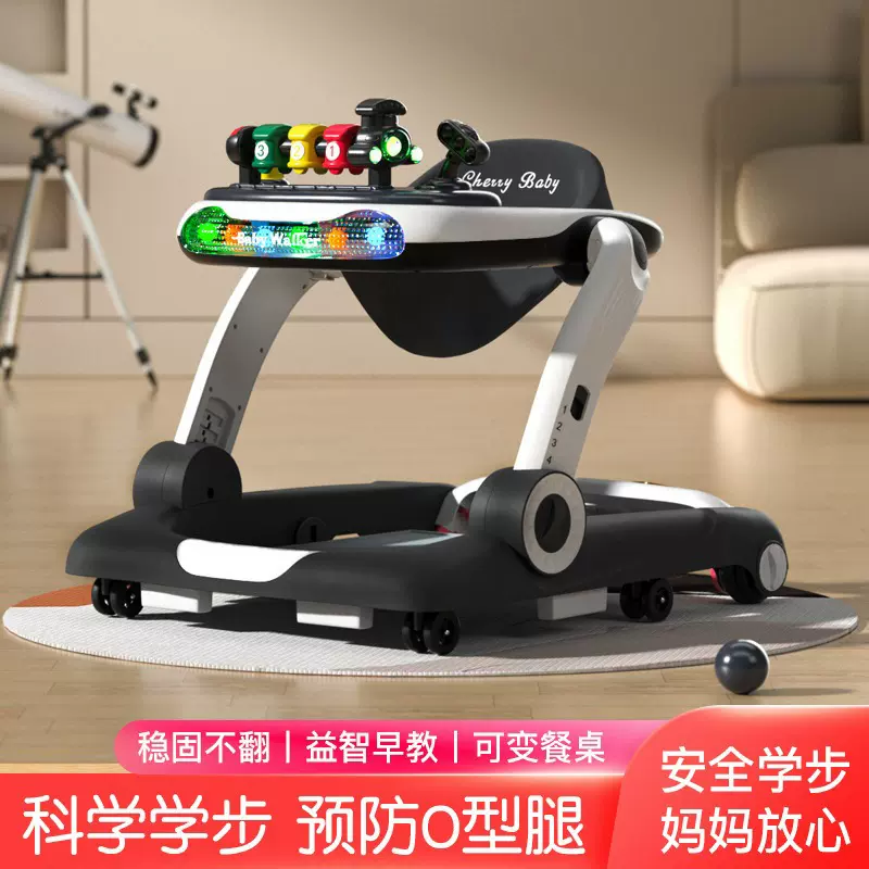 万向轮婴儿学步车防侧翻宝宝助步车脚踏音乐启蒙平衡车O型腿益智