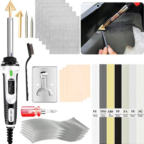 Cross-border direct supply plastic parts repair smoothing repair tool set 100W car bumper repair welding gun