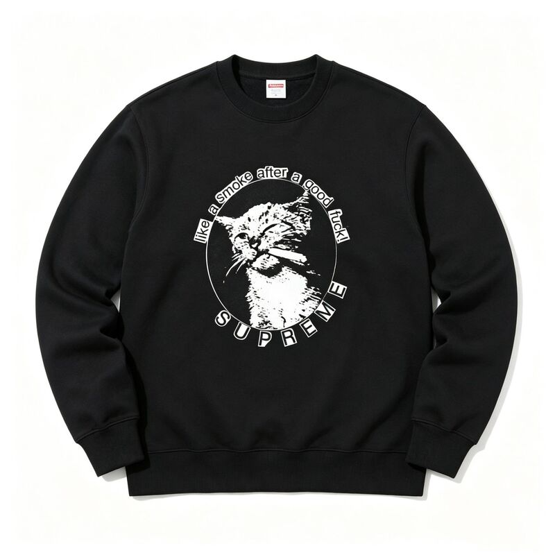 Cross-border authentic classic letter supr Tiffany Milan Los Angeles Chicago long-sleeve sweatshirt for men and women