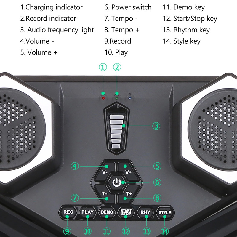 Manual roll tambor electrónico instrumento de percusión portátil de silicona mano roll estante tambor jazz tambor USB tambor electrónico al por mayor transfronterizo