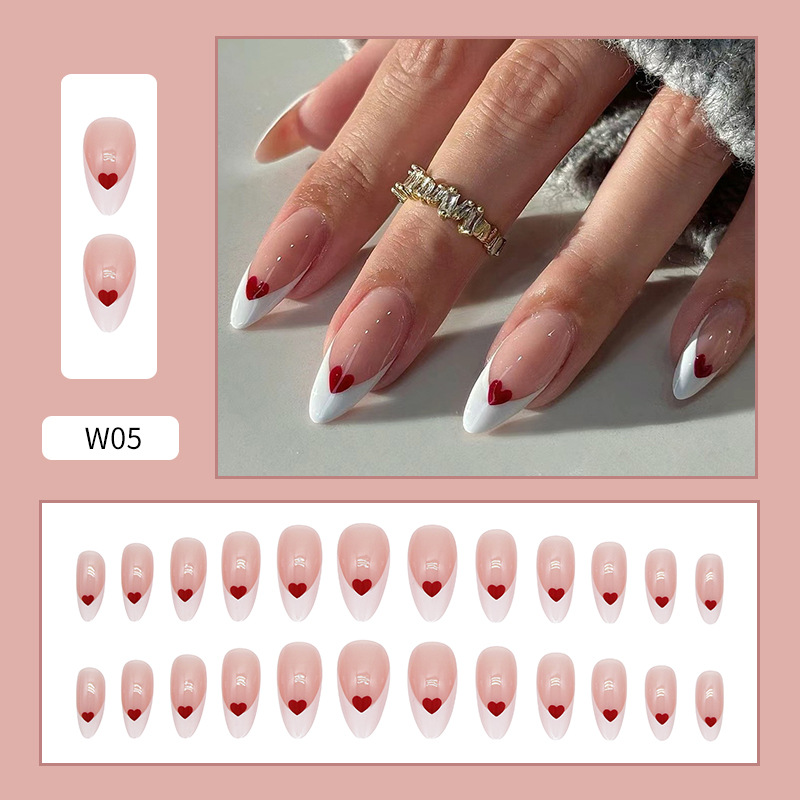 Use parche de uñas pegatina de uñas de dibujos animados corto parche de uñas falso desmontable terminado rubor parche de uñas