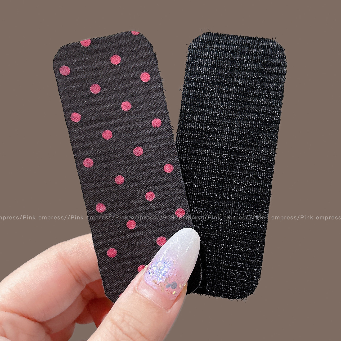 3# 핑크 폴카 도트 헤어 포스트 쌍 길이 8.5CM 너비 3CM