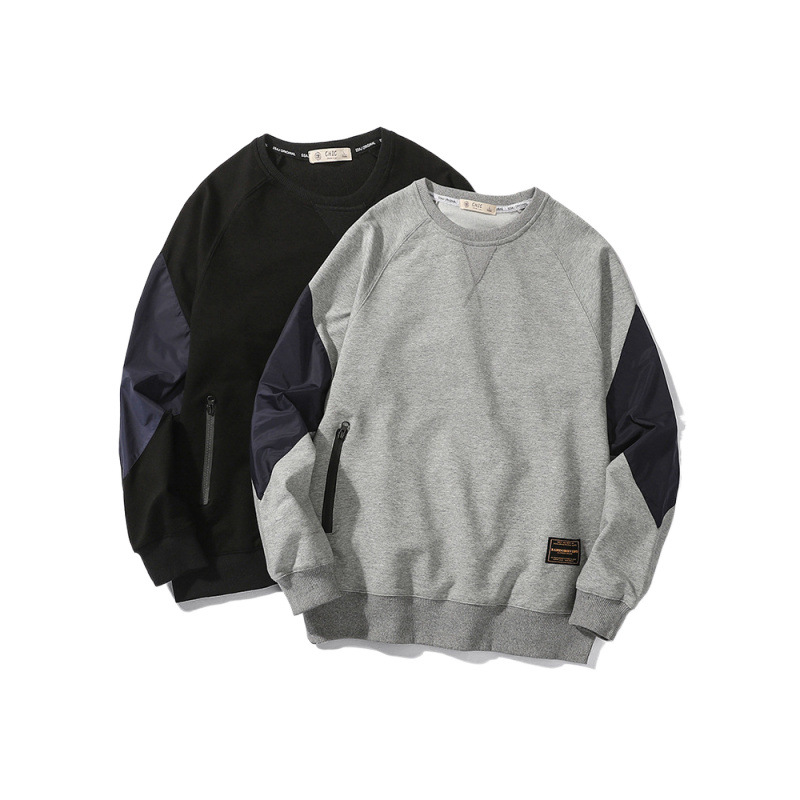 Suéter de cuello redondo de moda moda masculina de manga larga suelta impresión casual LOGO