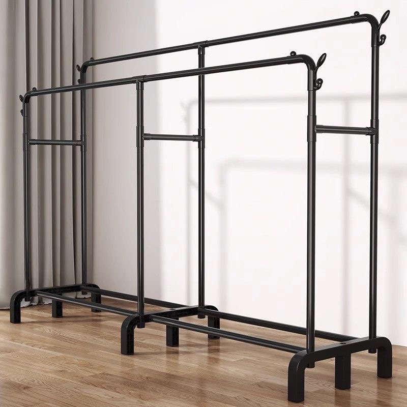 Thickened Coat Rack Floor-Standing Home Bedroom Mobile Cream Style Clothes Hanging Simple Dormitory Clothes Hanger Balcony Shelf