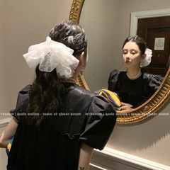MONA◆4/5新款 網紅同款 網紗公主范優雅氣質頭花頭飾發圈2022年