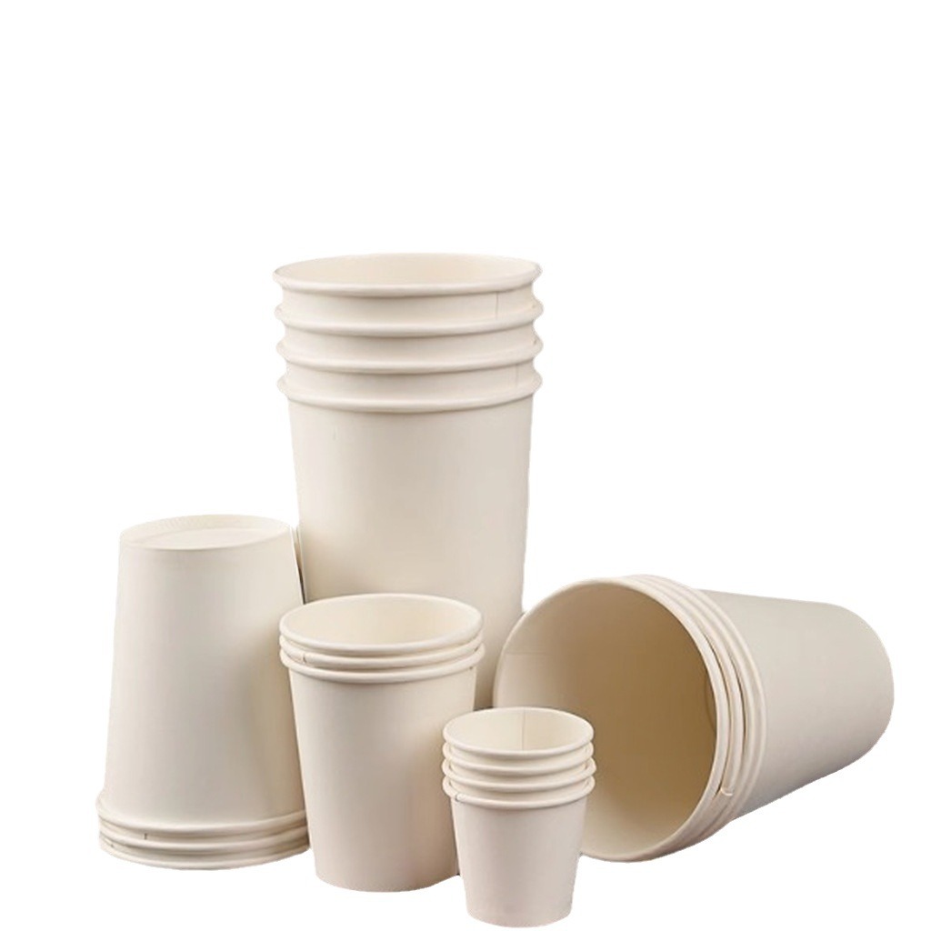 Taza de papel desechable de una sola capa de publicidad comercial bebida caliente taza de papel spot 9 oz 7oz taza de papel de LOGO personalizado al por mayor