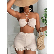 E 73919 High Waist Modest Long Sleeve Swimsuit Set ��������