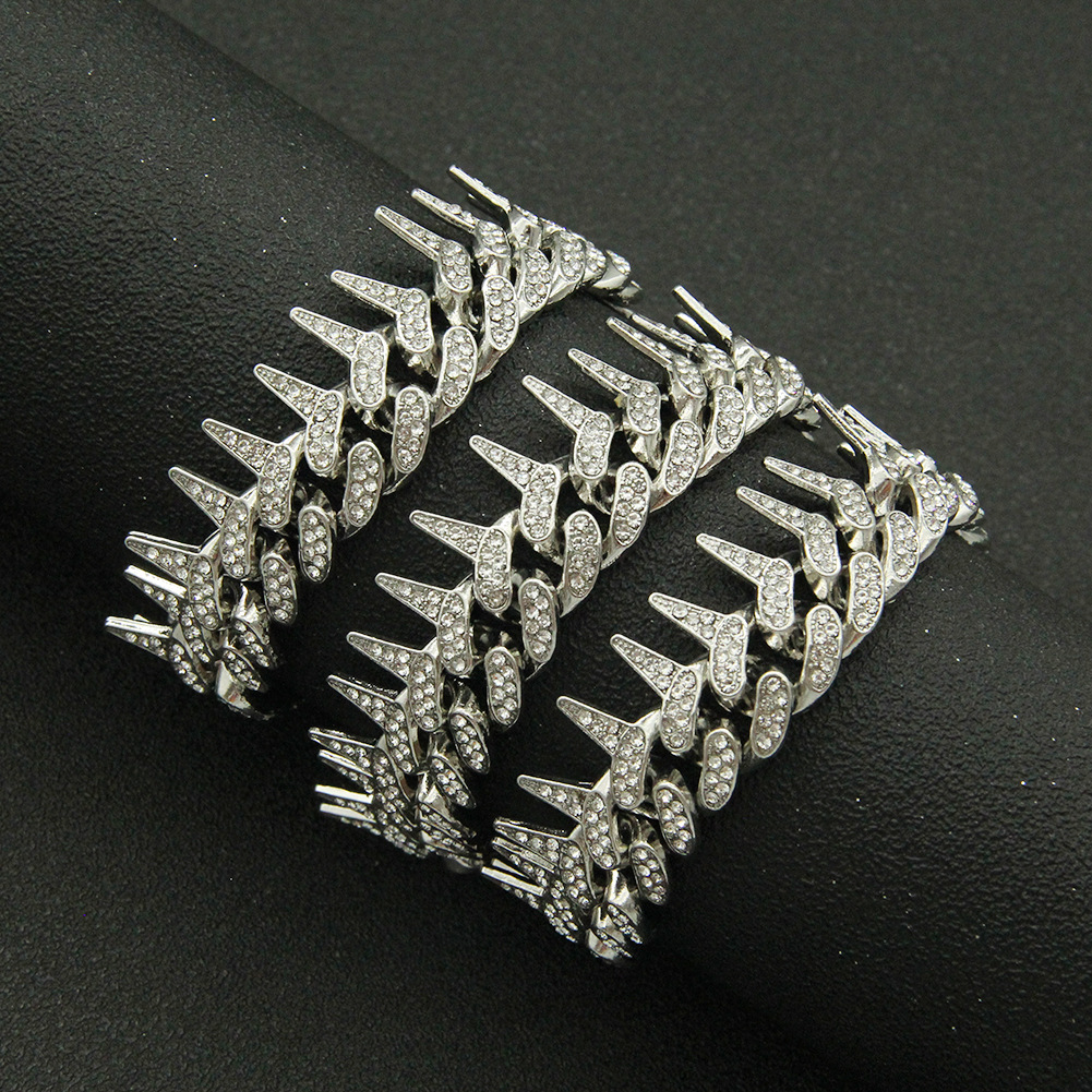 Fashion Geometric Alloy Diamond Men's Necklace display picture 4