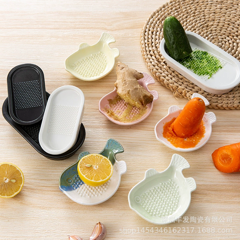 Керамическая мельница для имбиря Измельчитель чеснока Фруктовая грязь Дополнительная еда Грязь Кухонная грязь Имбирь Молоко Измельчение Имбирный сок Артефакт