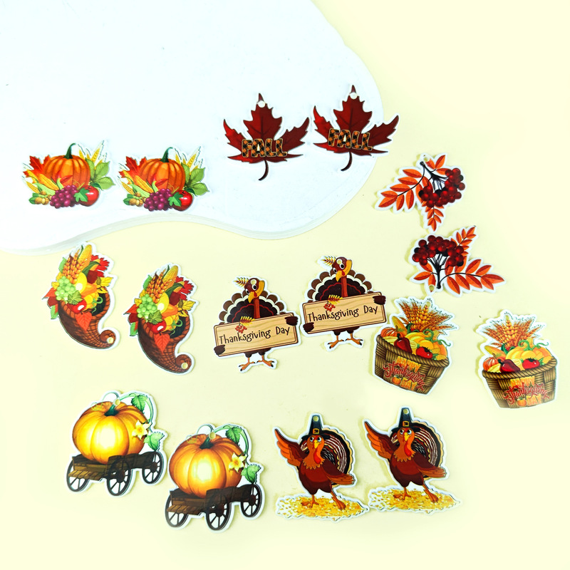 Cross-Border Thanksgiving Creative Maple Leaf Pumpkin Wheat Acrylic Decorations Holiday Party DIY Accessories Cross-Border Thanksgiving Creative Maple Leaf Pumpkin Wheat Acrylic Decorations Holiday Party DIY Accessories