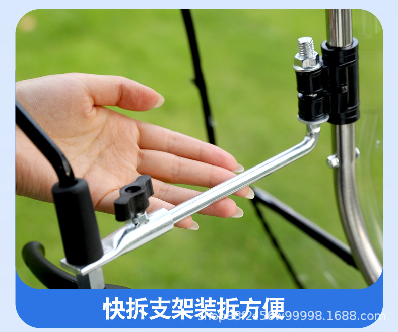 New model of electric vehicle rain canopy, retractable and foldable, windproof cover for electric bikes, motorcycle sunshade, rain protection canopy