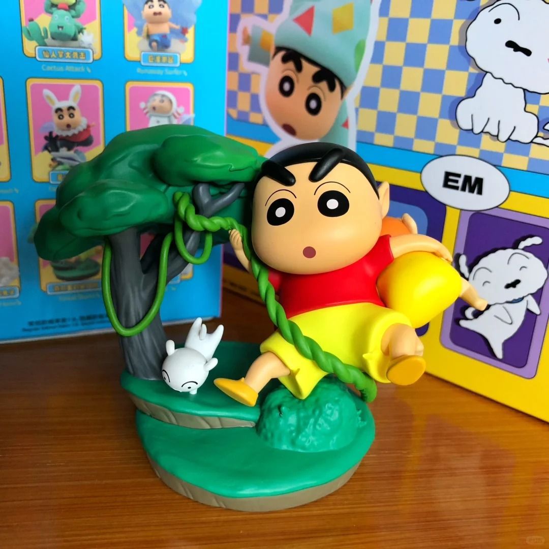 Figura coleccionable de Crayon Shin-chan, serie clásica de caja sorpresa, muñeco decorativo de escritorio, regalo creativo