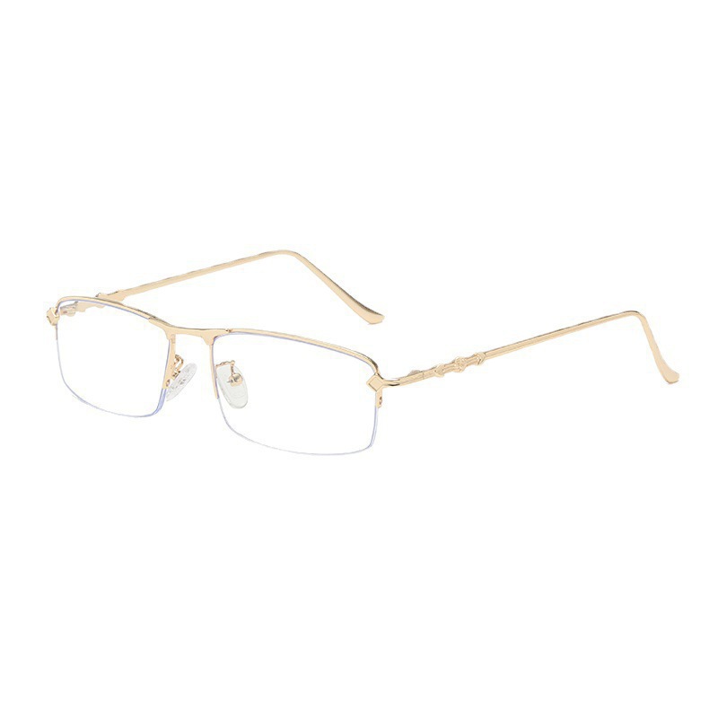 Moda coreana de medio marco gafas de miopía para mujeres literatura y arte de alto clima frío con gafas de grado anti-luz azul gafas de luz plana para hombres image 6