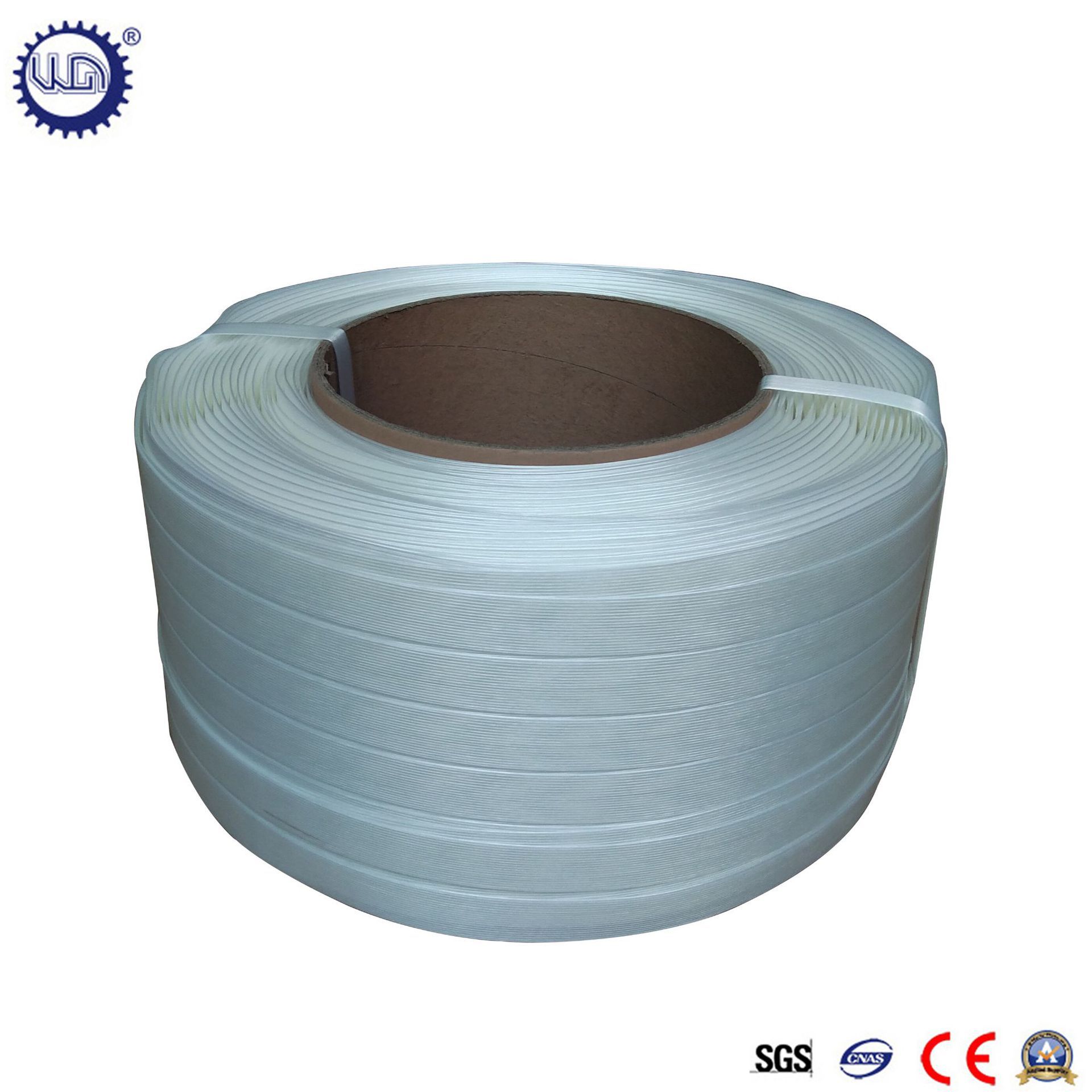 25mm白色柔性纤维打包带加捻丝复捻丝纤维带批发