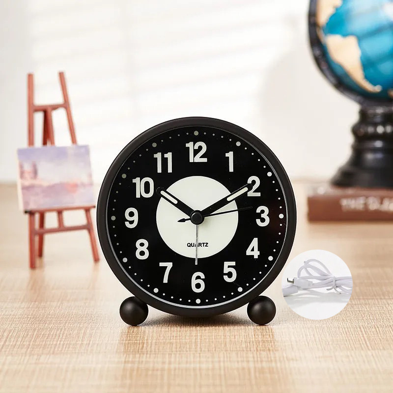 Directo de fábrica moderno simple reloj despertador de moda niños estudiante reloj despertador dormitorio luminoso mudo escaneo reloj despertador de carga