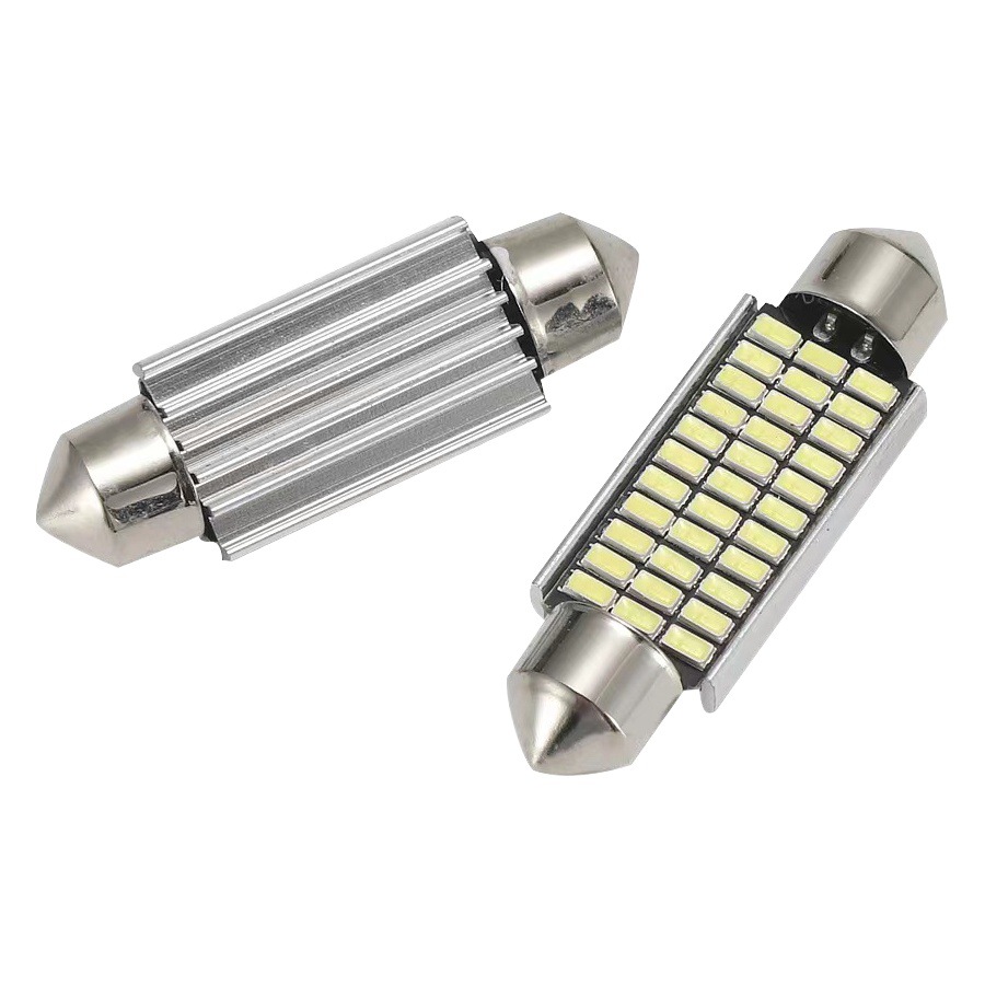 Car Led Roof Light Cnabus Double Tip 3014 31/36/39/41mm Decoding Reading Light License Plate Light