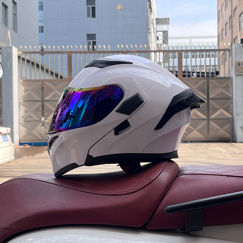 Cuatro estaciones coche eléctrico casco de seguridad cola grande superficie expuesta Jiekai 3C certificado casco de la motocicleta casco completo de la motocicleta de los hombres personalidad