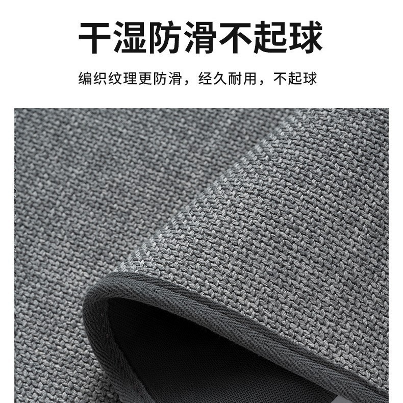 新款仿亚麻卡通浴室地垫卫生间吸水防滑脚垫厕所进门L纹入户地垫|undefined