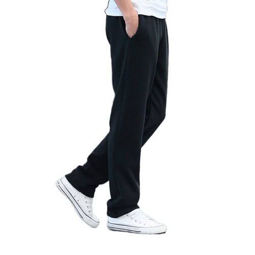 Men's Spring and Autumn Knit Pure Cotton Straight Leg Sweatpants, Loose Summer Running and Casual Pants