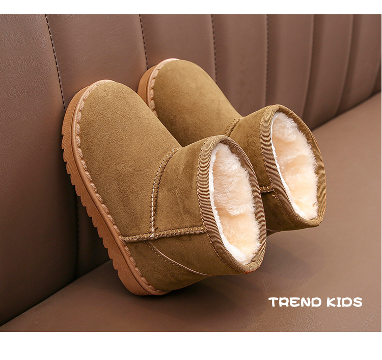 Doposci per bambini per ragazzi e ragazze nell'inverno 2023 nuovo set di stivaletti corti, scarpe in cotone scamosciato, isolamento in peluche_voghion.com