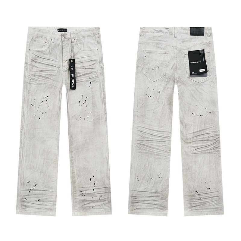 PURPLE BRAND JEANS美潮高街男士休闲破洞设计款修身显瘦牛仔长裤|undefined