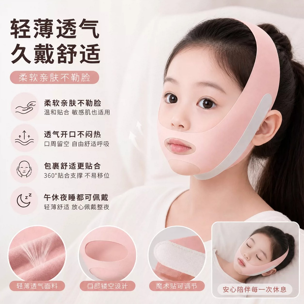 Slimming bandage, V-face lifting and firming mask, facial wrinkle reduction, sleep facial sculpting, double chin