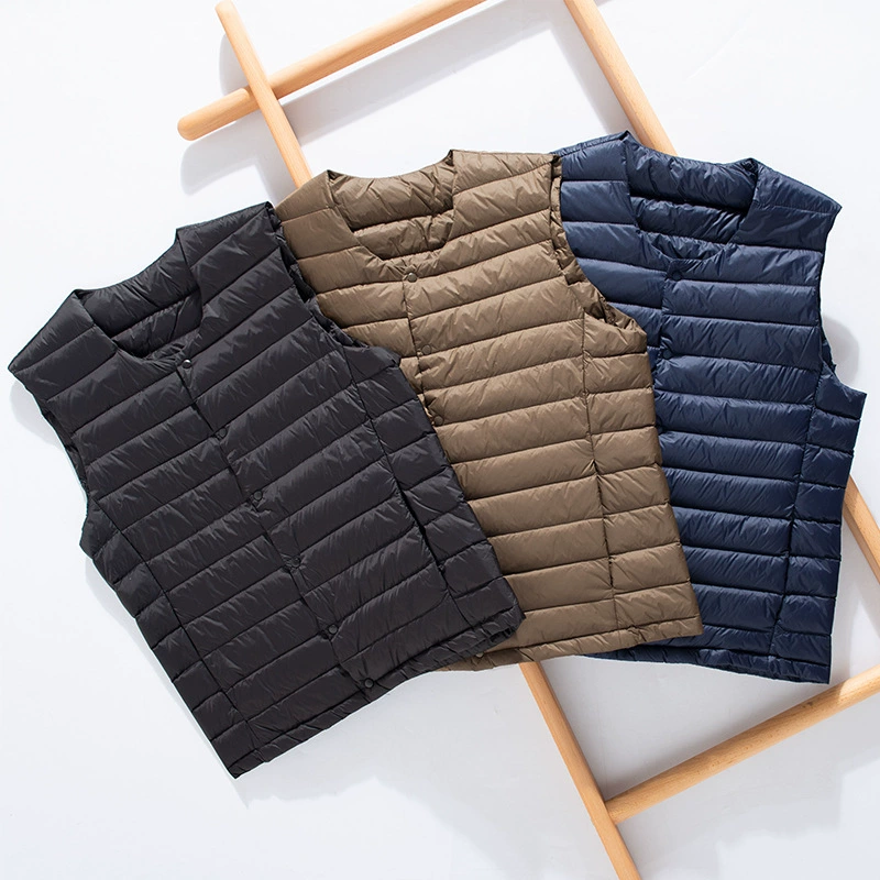 Light and thin vest with down, down jacket, plus size