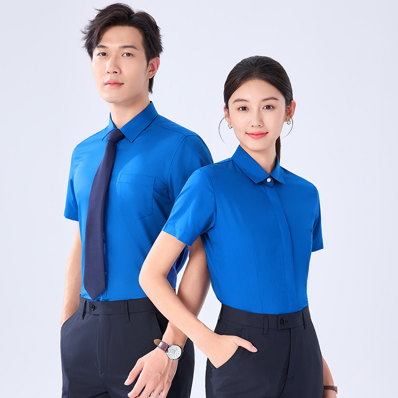 Summer New Style White Shirt for Women, Short-Sleeved Professional Slim-Fit Formal Workwear, Thin Half-Sleeved Elegant Workwear Shirt for Women